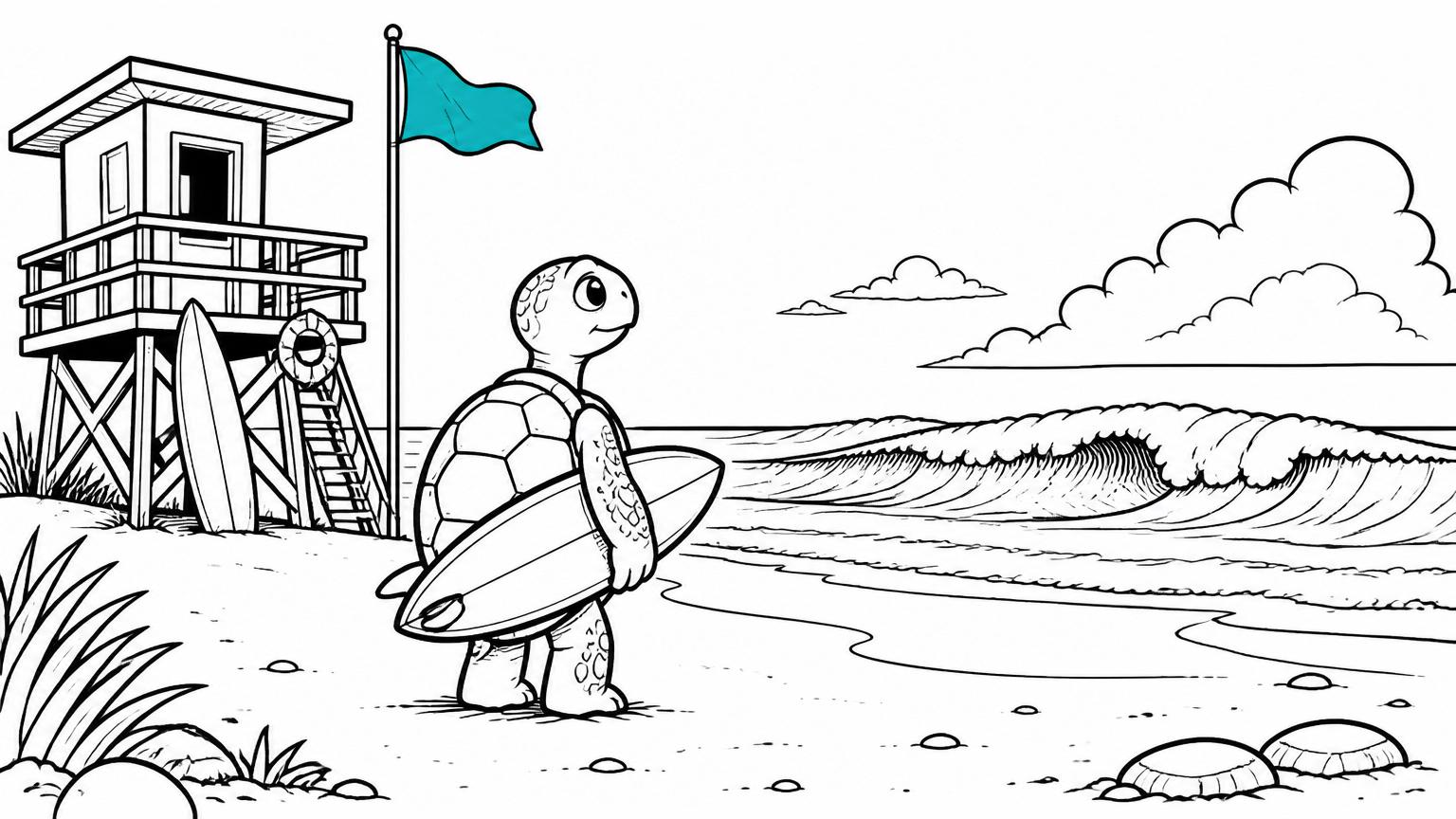 A prepared surfer reading the ocean calmly before going out.